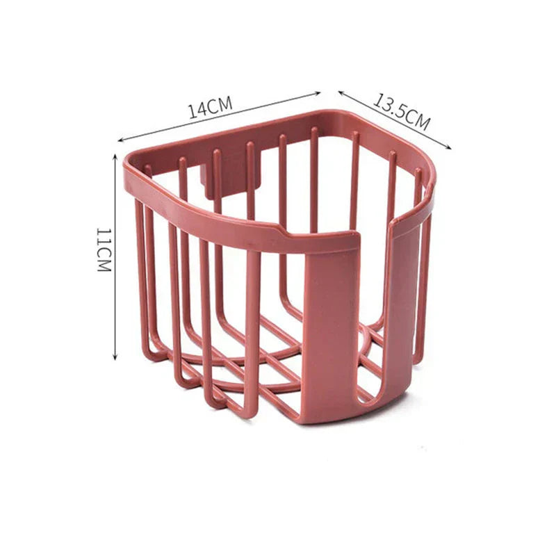 Falra szerelhető WC-papír tartó polc – Fúrásmentes, egyszerű telepítés
