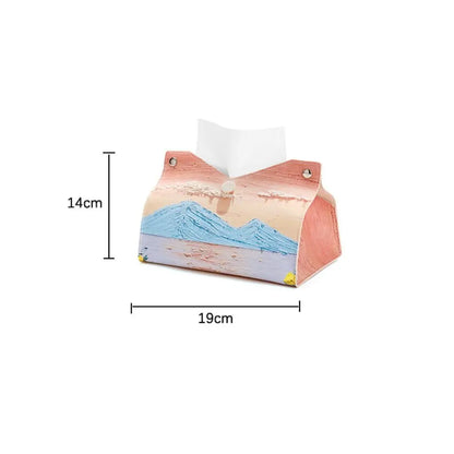 🎀Kreatív rózsaszín bőr papírzsebkendő tartó – 🎀 Tartós papírtörlő tároló