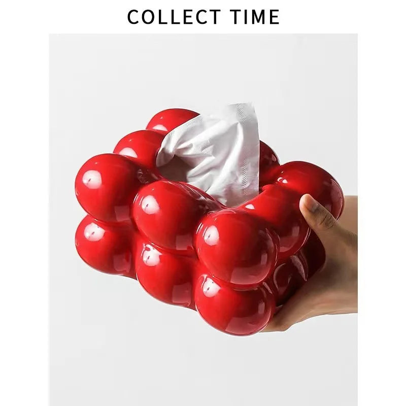 🌸Kerámia papírzsebkendő tartó fiókkal – Szalvéta és papírtörlő rendszerező🌸