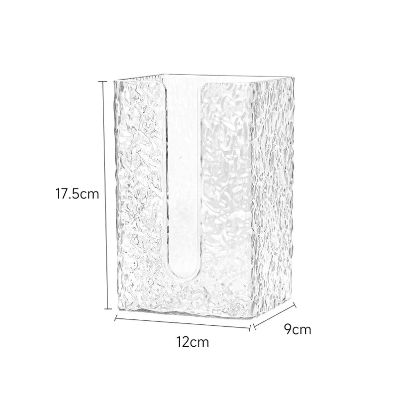 ❄️Fürdőszobai papírtartó – ✨ Falra szerelhető akril tartó gleccser textúrával
