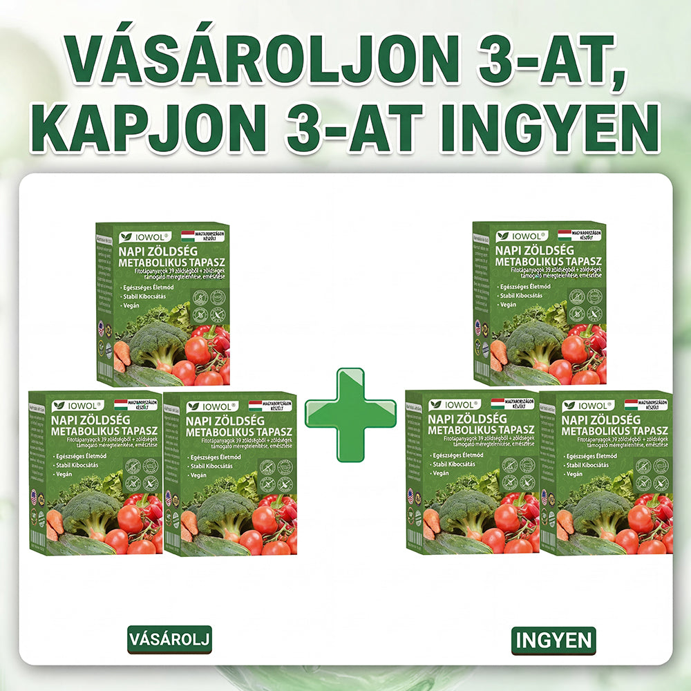 Napi zöldség tapasz az anyagcsere egyensúlyáért✔🍀